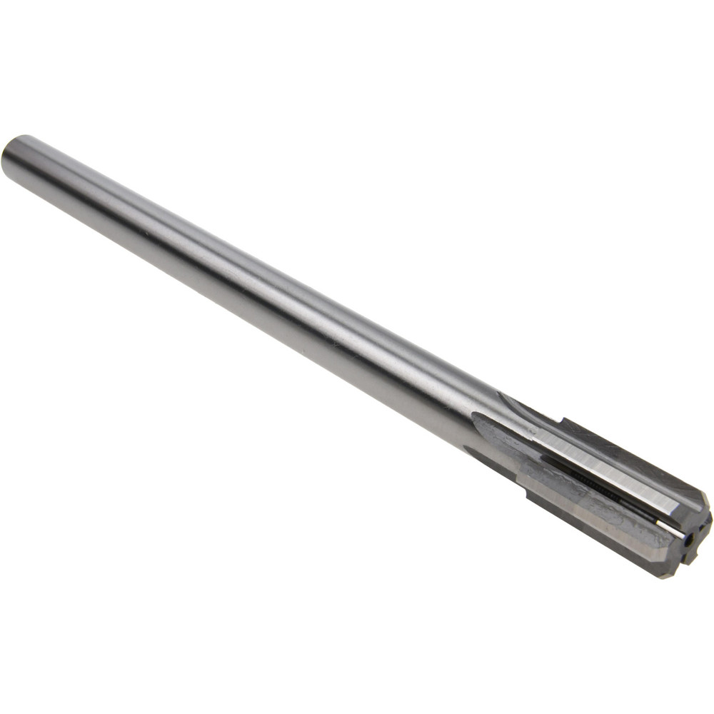Machine Expansion Reamer: 11/16" Dia, Straight Shank, 9" OAL - Straight Flute, 6 Flutes, 1-1/4" Flute Length, High Speed Steel, Coated