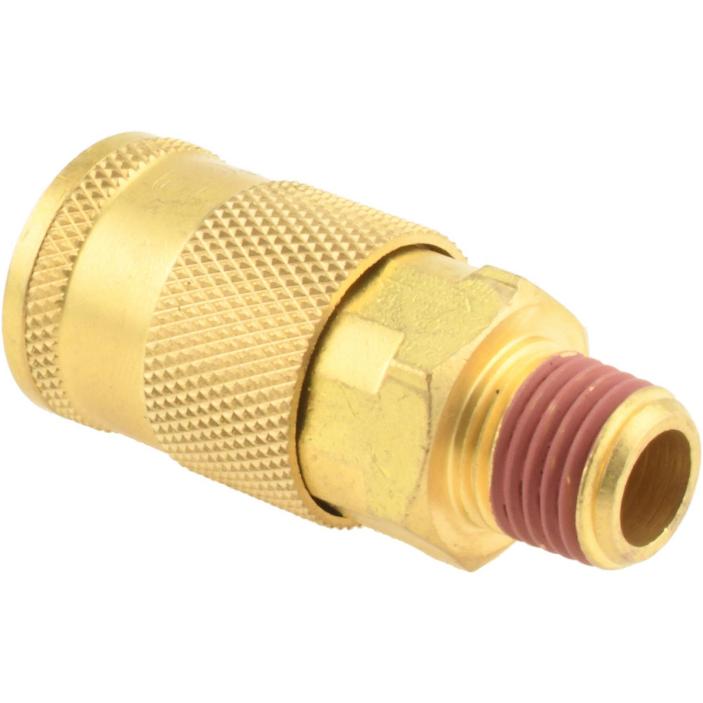 Pneumatic Hose Coupling: 1/4" Thread, 1/4" Body Dia, Tru-Flate Automotive Interchange