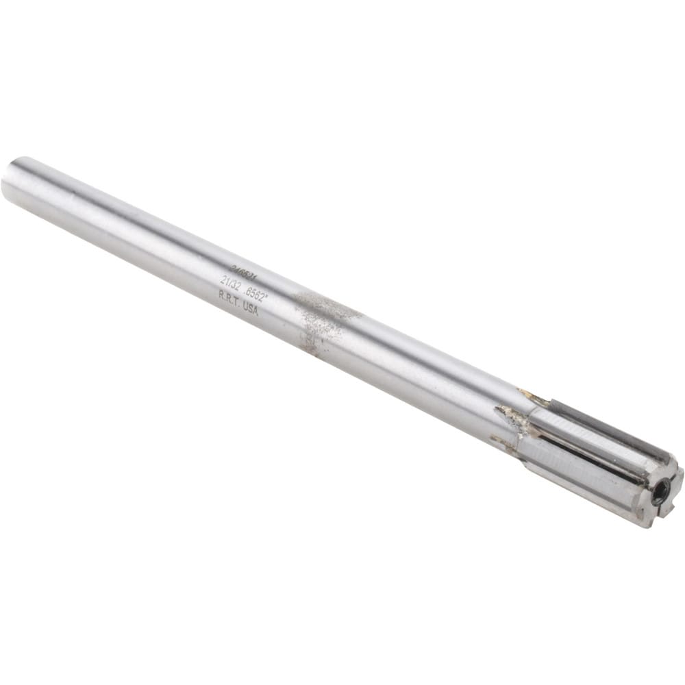 Machine Expansion Reamer: 21/32" Dia, Straight Shank, 9" OAL
