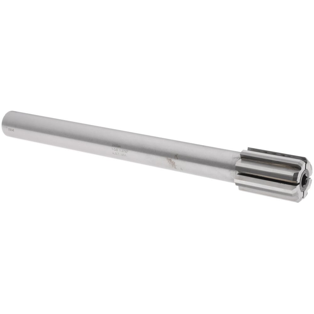 Machine Expansion Reamer: 1-3/8" Dia, Straight Shank, 12" OAL