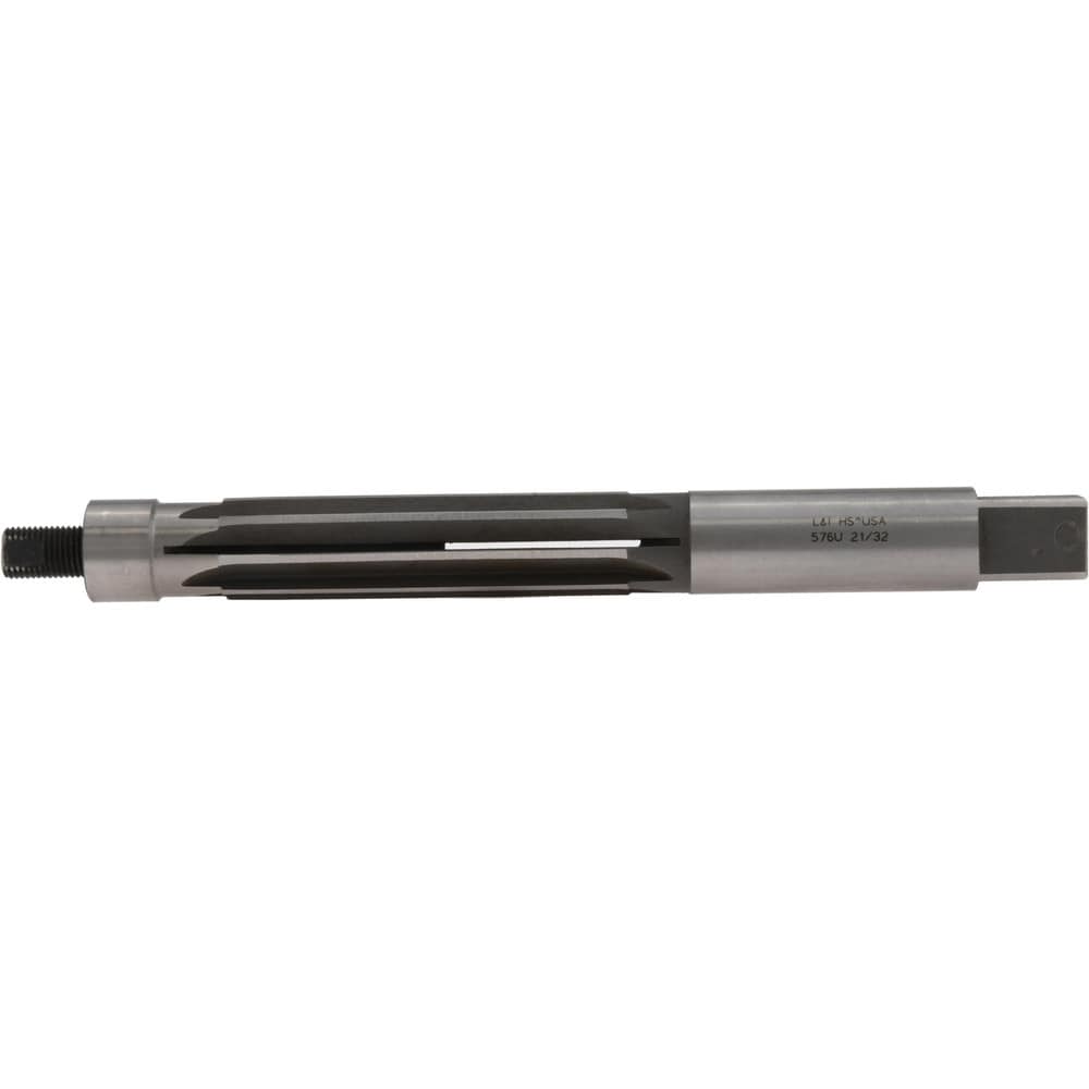21/32" Reamer Diam, 0.6200" Diam Straight Shank, 2-1/2" Flute Length, Hand Expansion Reamer
