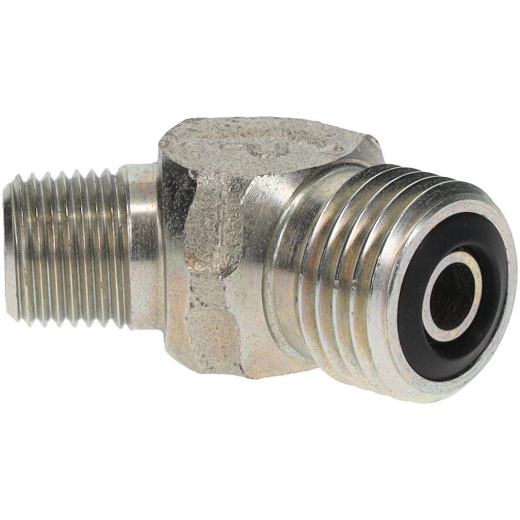 Parker 4 VLO-S Compression Tube Male 45 &deg; Elbow: 1/8-27" Thread, O-Ring Face Seal/NPTF Image