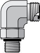 Parker 8-6 C5OLO-S Compression Tube Male Elbow: 9/16-18" Thread, O-Ring Face Seal/SAE-ORB Image