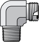 Parker 4-6 CLO-S Compression Tube Male Elbow: 3/8-18" Thread, O-Ring Face Seal/NPTF Image