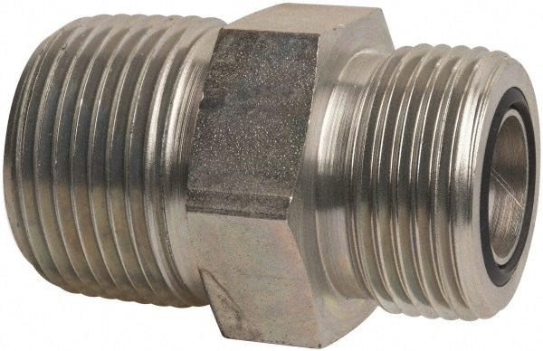 Parker 12-16 FLO-S Compression Tube Connector: 1-11-1/2" Thread, O-Ring Face Seal/NPTF Image