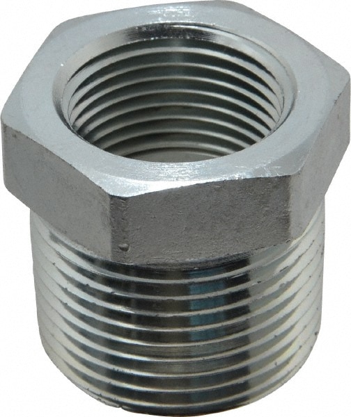 Parker 1 X 3/4 PTR-S Industrial Pipe Bushing: 3/4" Female Thread, 1" Male Thread, MNPTF x FNPTF Image