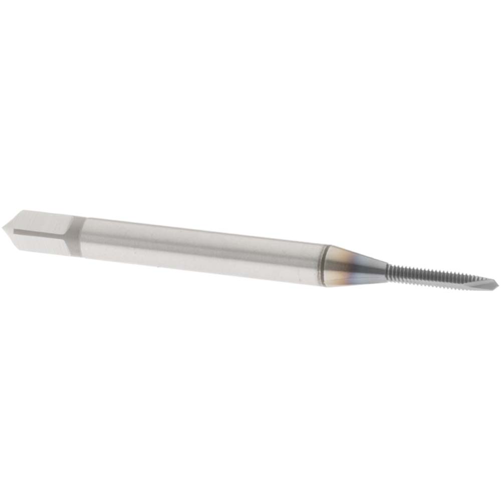 OSG 1205008 Spiral Point Tap: #0-80, UNF, 2 Flutes, Plug, 2B, High Speed Steel, TiCN Finish Image