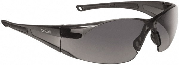 Safety Glass: Anti-Fog & Scratch-Resistant, Polycarbonate, Smoke Lenses, Full-Framed