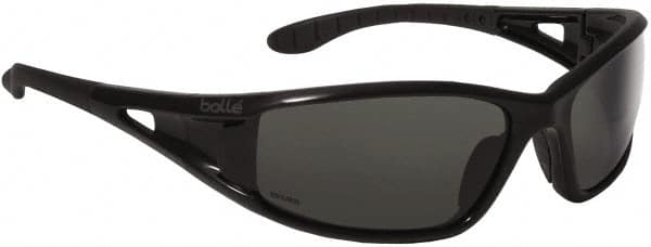 bolle SAFETY 40053 Safety Glass: Scratch-Resistant, Polycarbonate, Gray Lenses, Full-Framed 