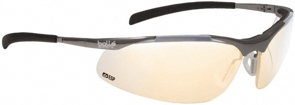 bolle SAFETY 40051 Safety Glass: Scratch-Resistant, Polycarbonate, Gray Lenses, Full-Framed Image