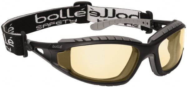 bolle SAFETY 40087 Safety Glass: Anti-Fog & Scratch-Resistant, Polycarbonate, Yellow Lenses, Full-Framed 