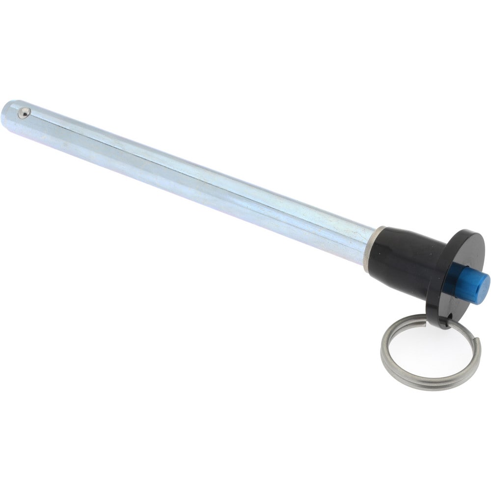 Quick-Release Pin: Button Handle, 5/16" Pin Dia, 3-1/2" Usable Length