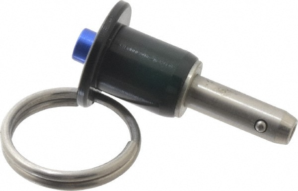 Quick-Release Pin: Button Handle, 1/4" Pin Dia, 1/2" Usable Length