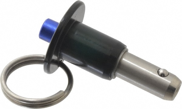 Quick-Release Pin: Button Handle, 3/8" Pin Dia, 1/2" Usable Length