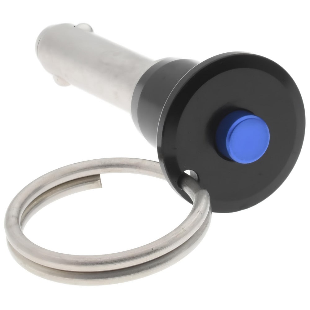 Quick-Release Pin: Button Handle, 5/16" Pin Dia, 1" Usable Length
