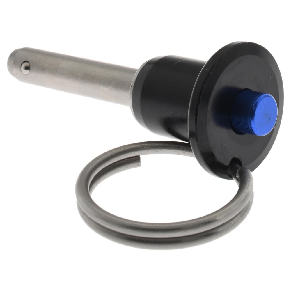Quick-Release Pin: Button Handle, 1/4" Pin Dia, 1" Usable Length