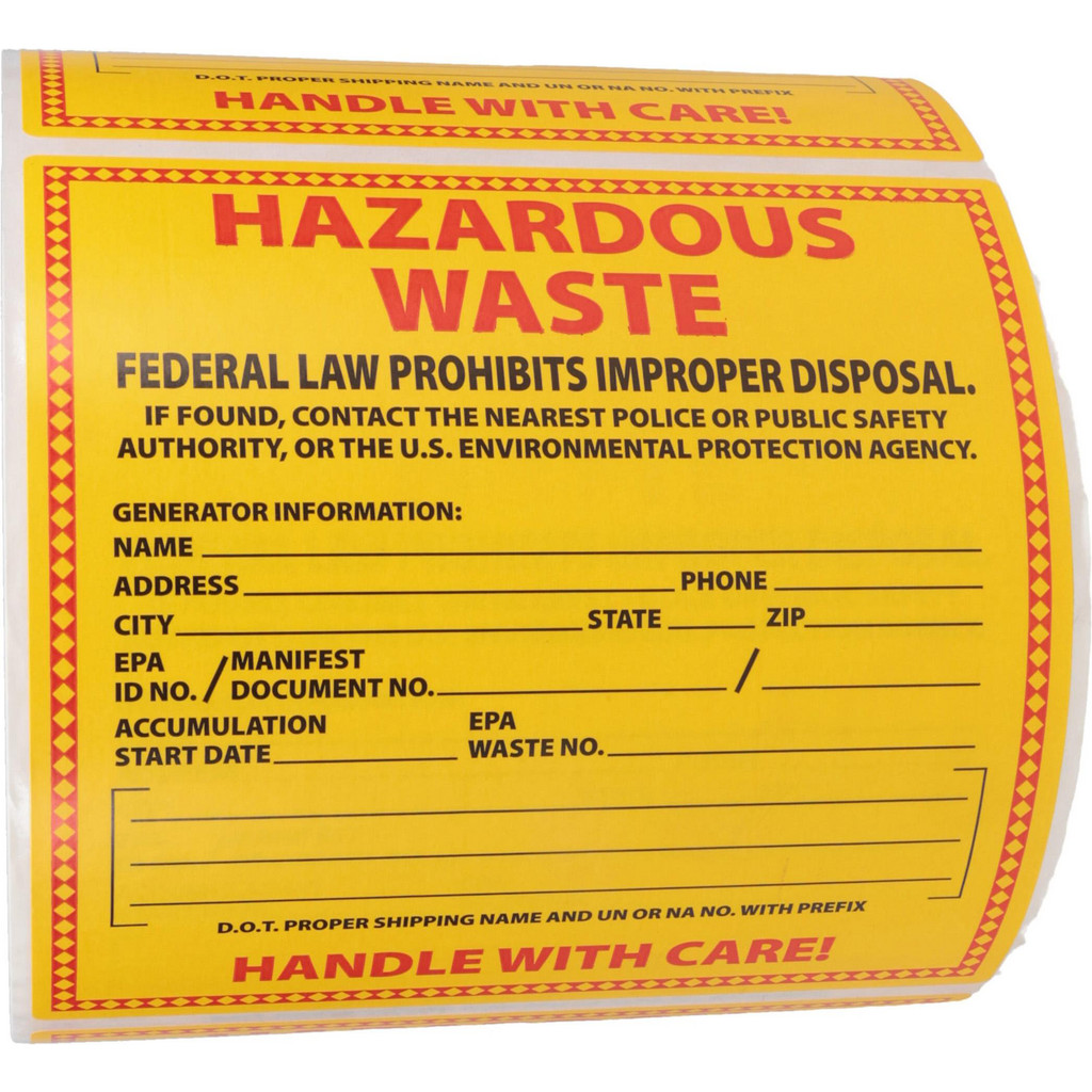 PRO-SAFE - 1 Qty Hazardous Waste - Federal Roll-Fed Label | MSC Direct