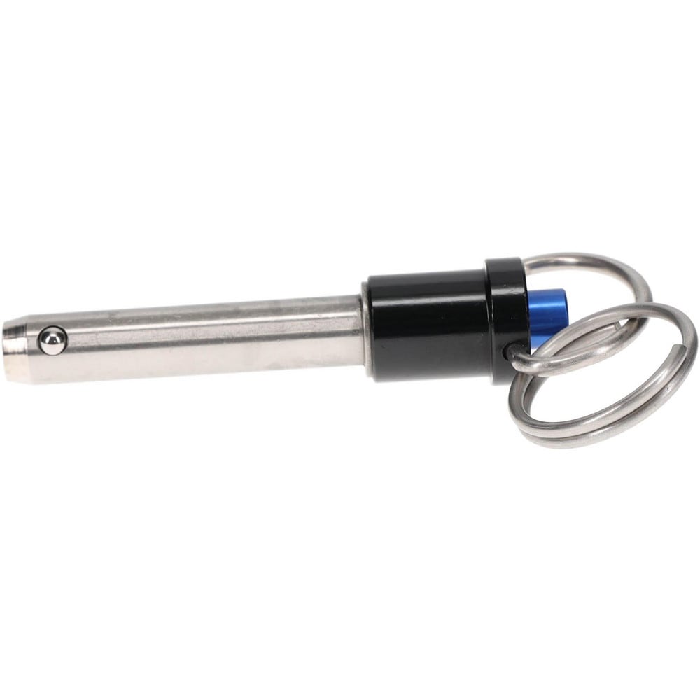 Quick-Release Pin: Ring Handle, 3/8" Pin Dia, 1-1/2" Usable Length
