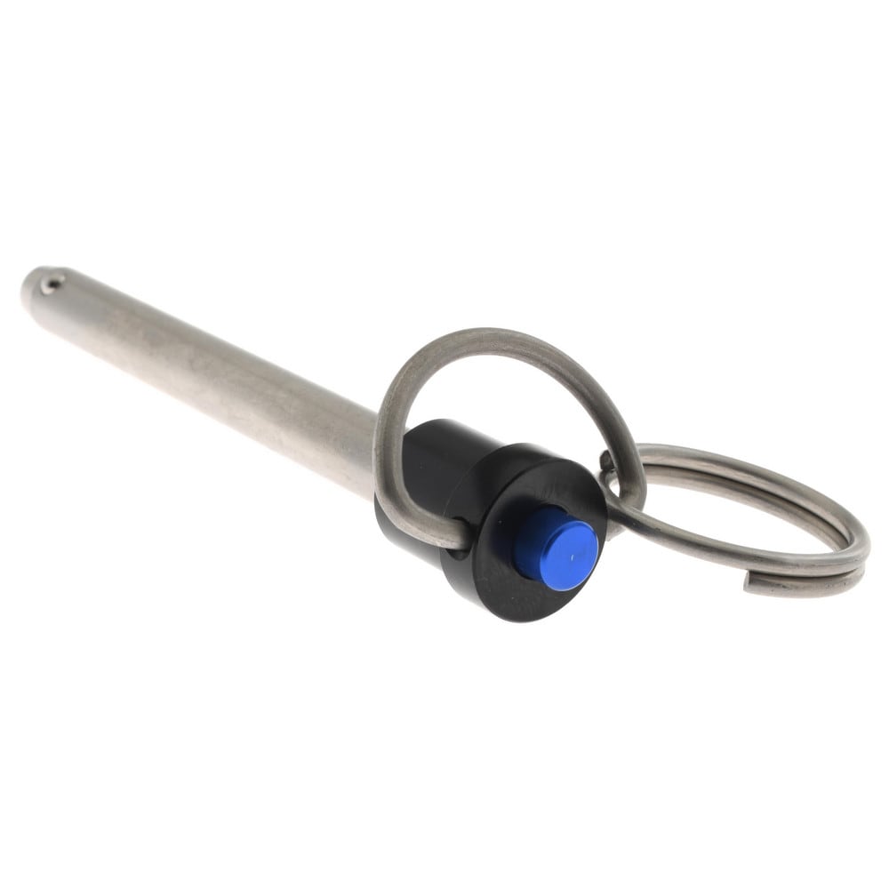 Quick-Release Pin: Ring Handle, 5/16" Pin Dia, 2-1/2" Usable Length