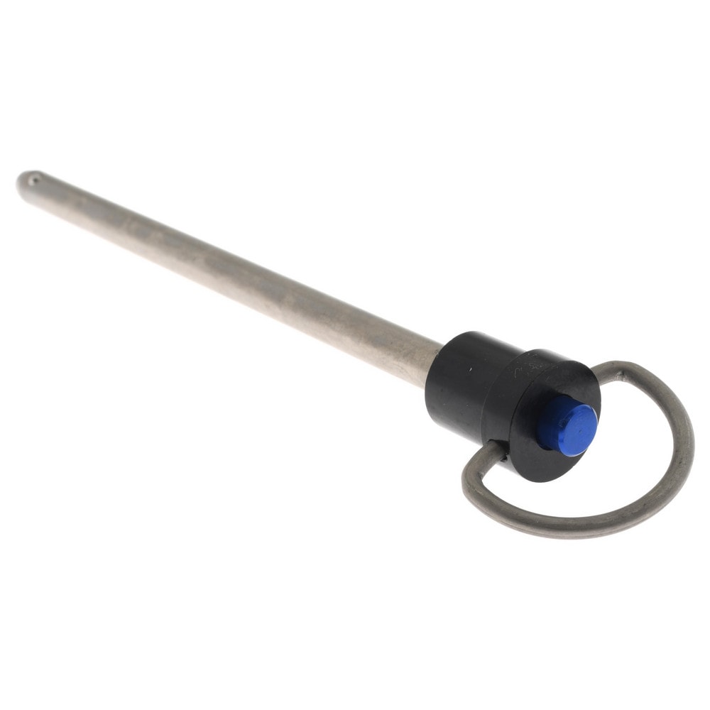 Quick-Release Pin: Ring Handle, 1/4" Pin Dia, 4" Usable Length