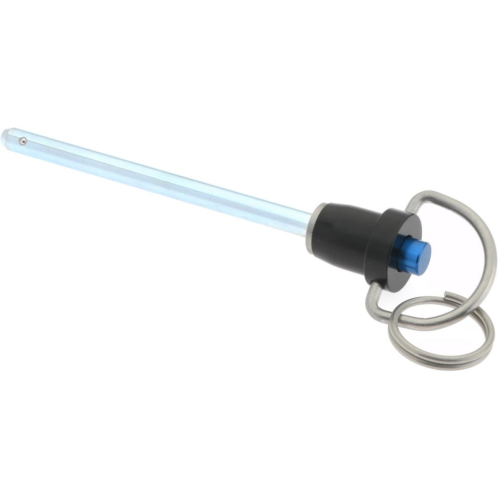 Quick-Release Pin: Ring Handle, 3/16" Pin Dia, 2-1/2" Usable Length