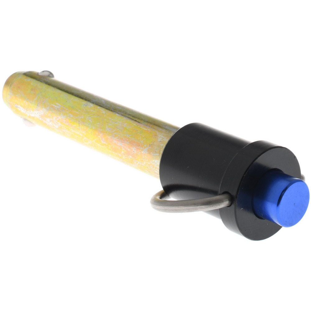 Quick-Release Pin: Ring Handle, 1/2" Pin Dia, 2" Usable Length