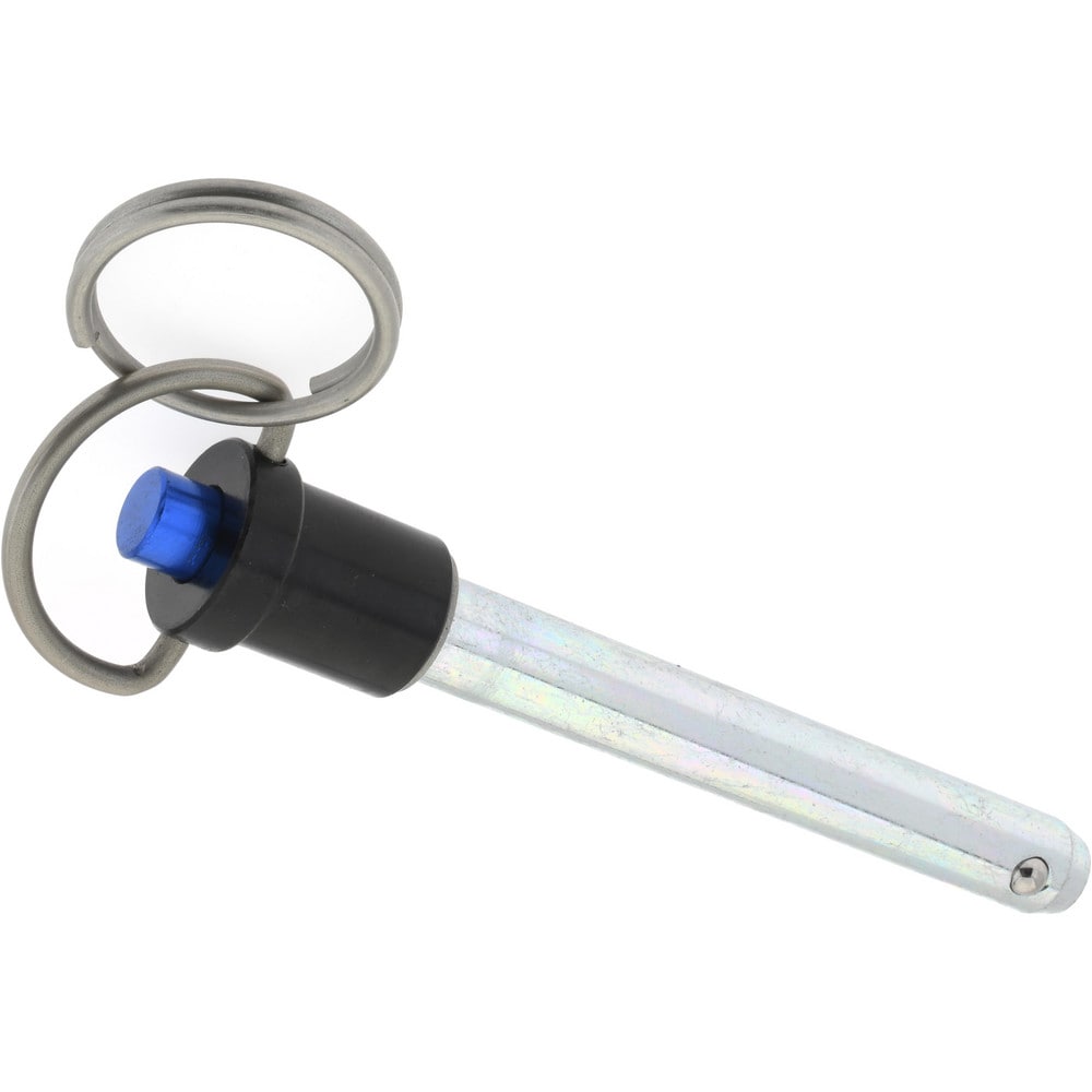 Quick-Release Pin: Ring Handle, 3/8" Pin Dia, 2-1/2" Usable Length