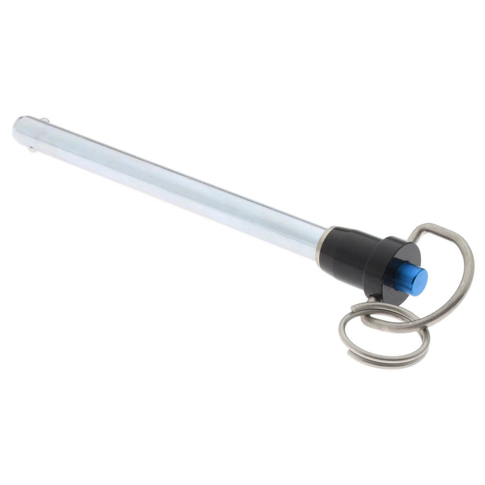 Quick-Release Pin: Ring Handle, 5/16" Pin Dia, 3-1/2" Usable Length