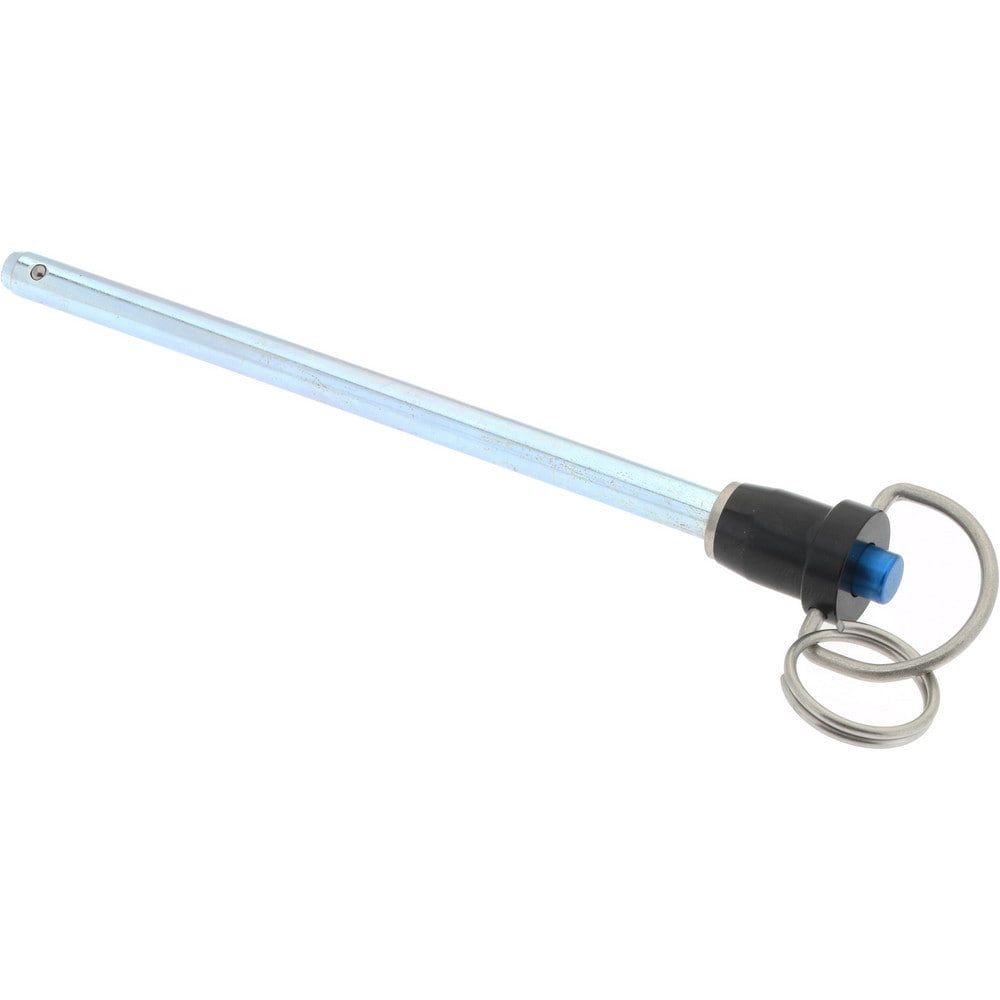 Quick-Release Pin: Ring Handle, 1/4" Pin Dia, 4" Usable Length