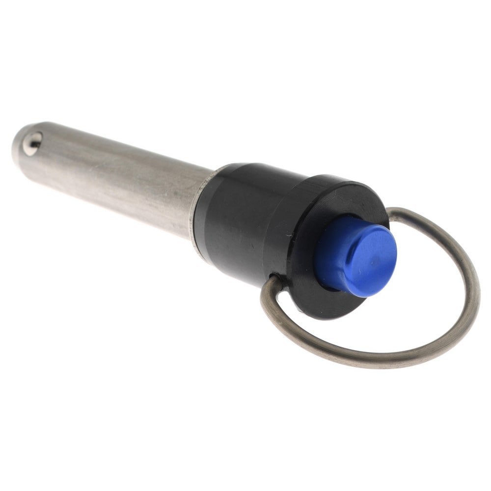 Quick-Release Pin: Ring Handle, 5/8" Pin Dia, 2-1/2" Usable Length