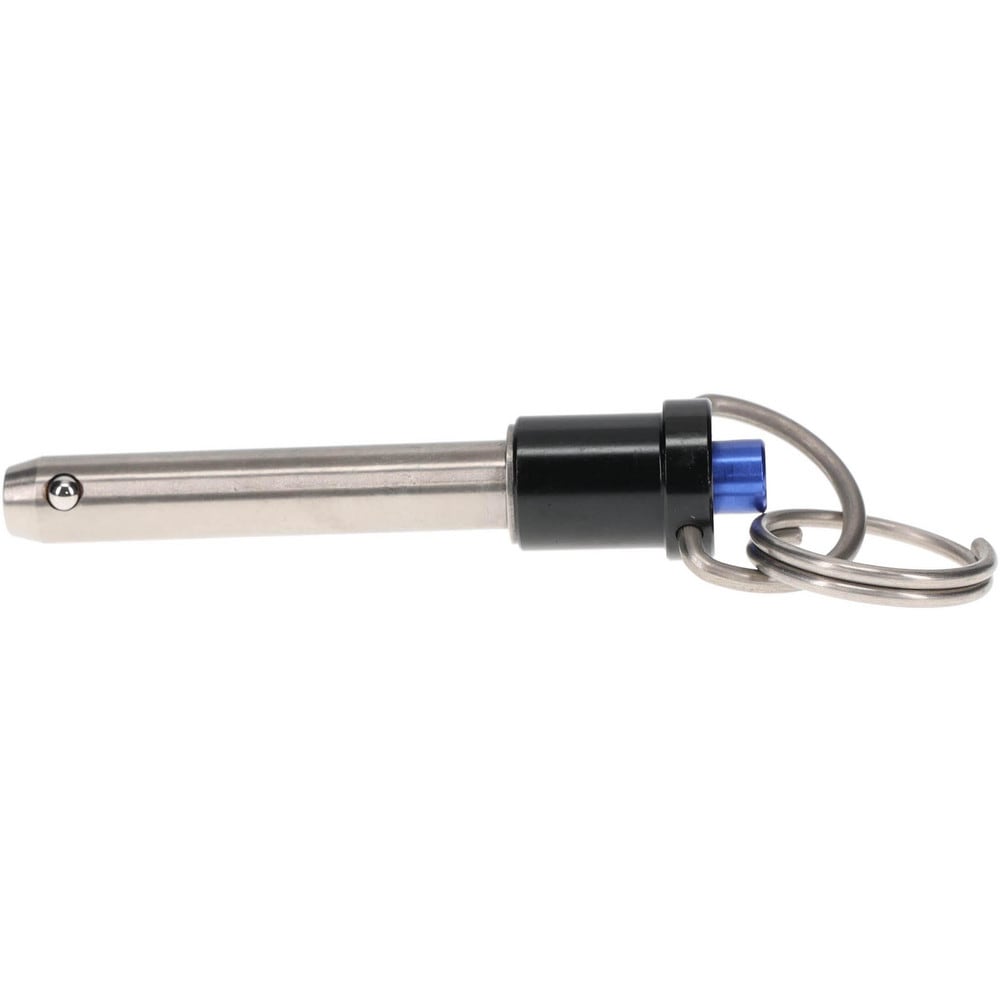 Quick-Release Pin: Ring Handle, 3/8" Pin Dia, 1-3/4" Usable Length