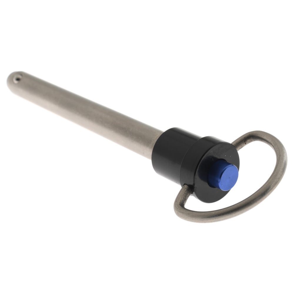 Quick-Release Pin: Ring Handle, 5/16" Pin Dia, 2-1/2" Usable Length