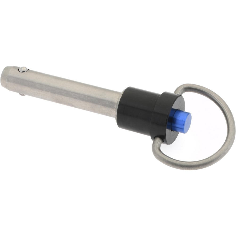 Quick-Release Pin: Ring Handle, 5/16" Pin Dia, 1-1/4" Usable Length