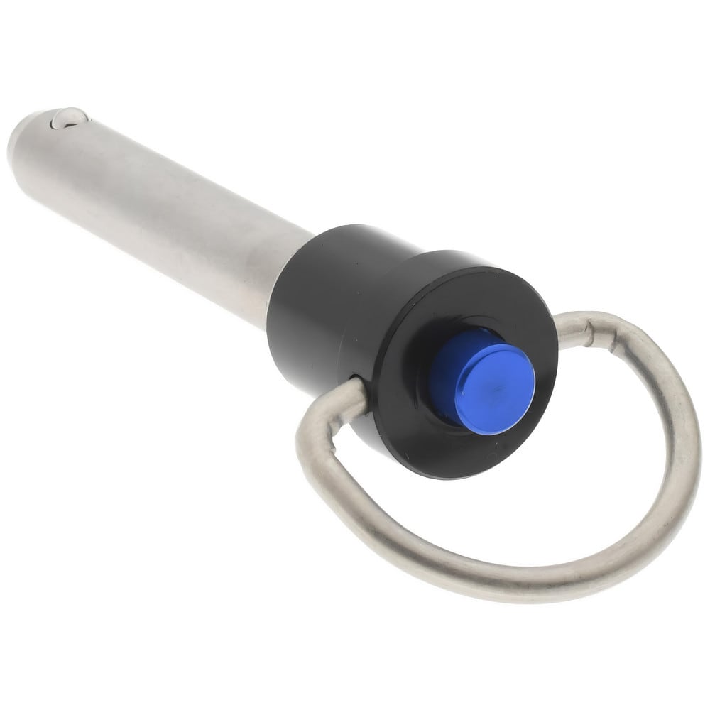 Quick-Release Pin: Ring Handle, 5/16" Pin Dia, 1-1/2" Usable Length