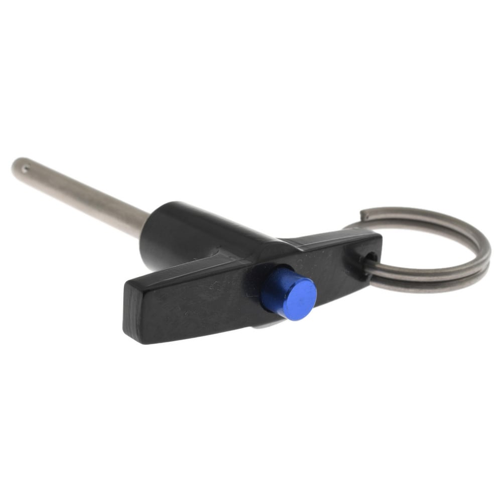 Quick-Release Pin: T-Handle, 3/16" Pin Dia, 1-1/2" Usable Length