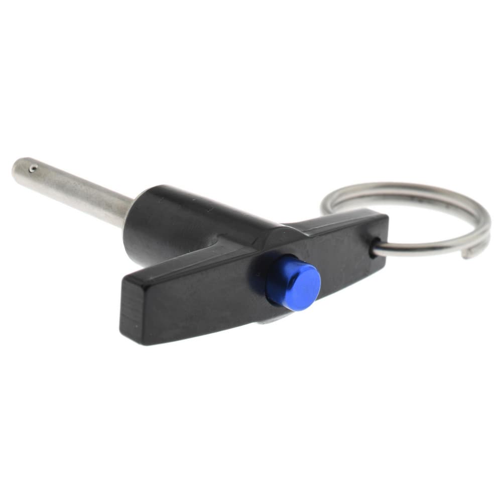 Quick-Release Pin: T-Handle, 3/16" Pin Dia, 1" Usable Length