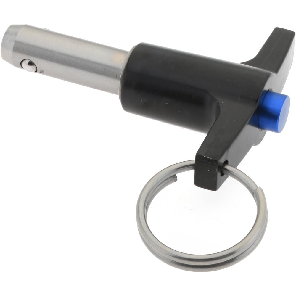 Quick-Release Pin: T-Handle, 3/8" Pin Dia, 3/4" Usable Length