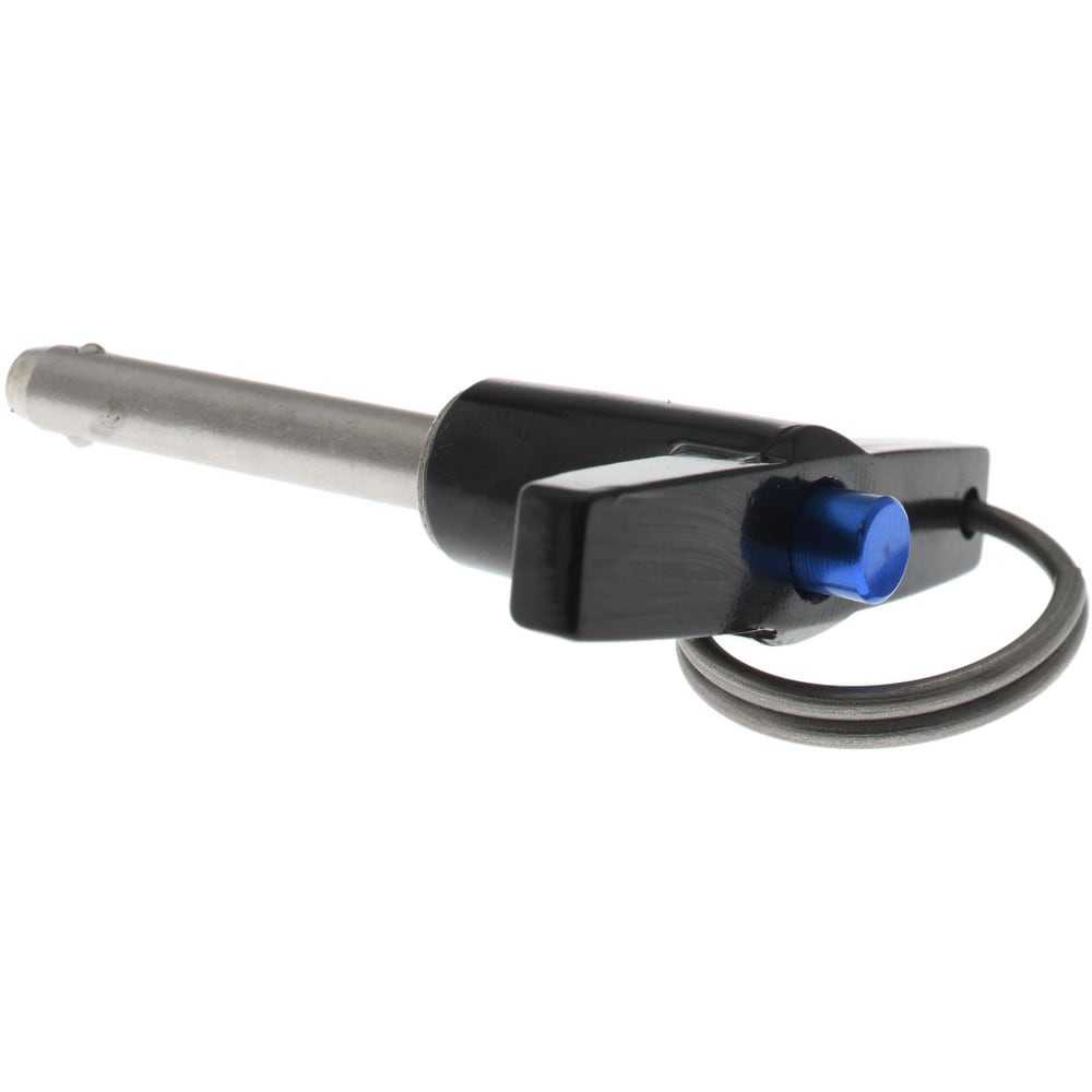 Quick-Release Pin: T-Handle, 1/4" Pin Dia, 1-1/4" Usable Length