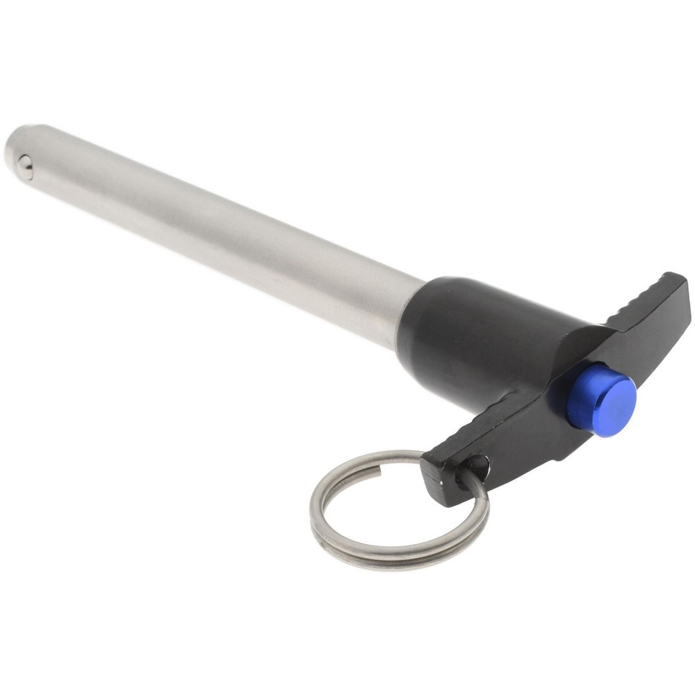 Quick-Release Pin: T-Handle, 1/2" Pin Dia, 4" Usable Length