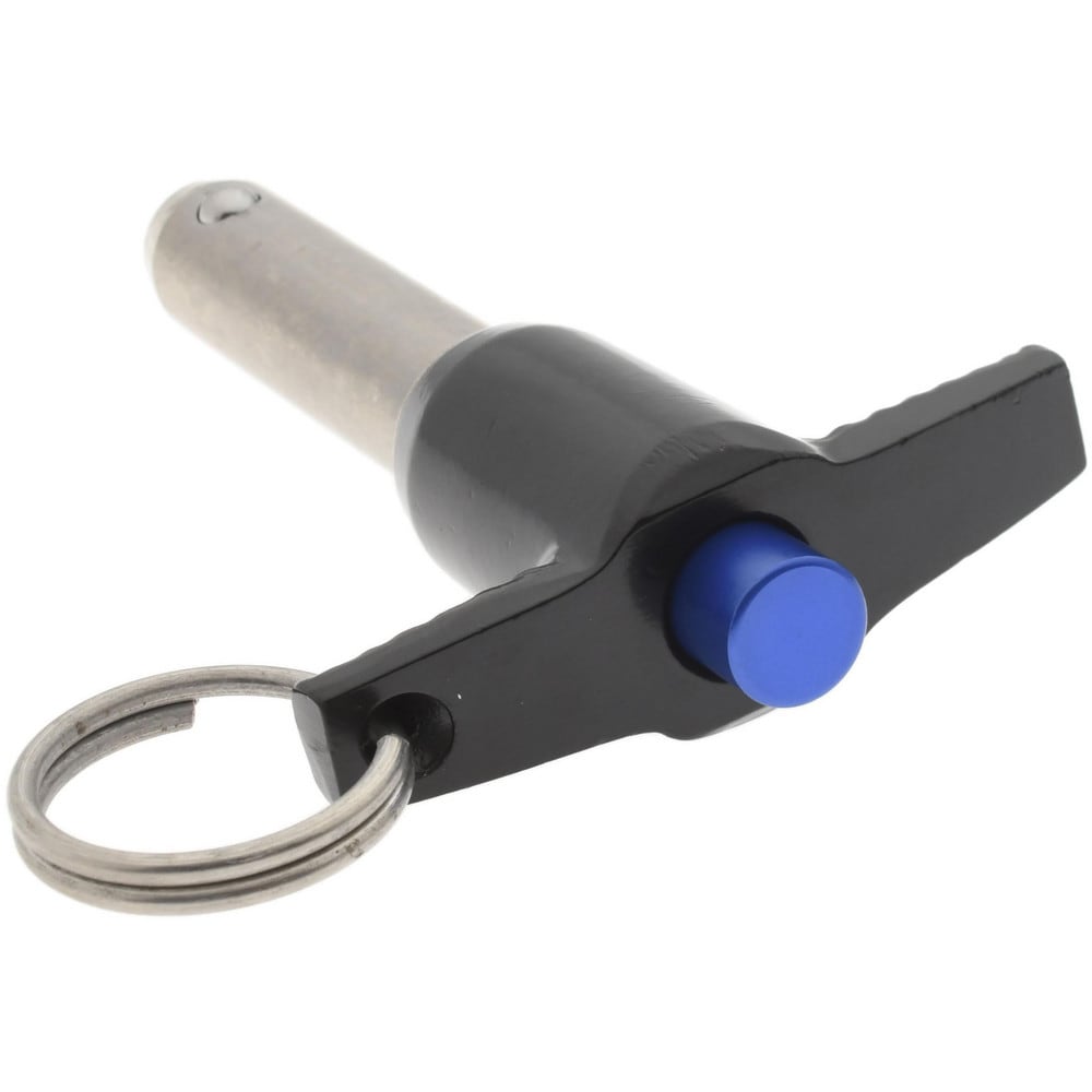 Quick-Release Pin: T-Handle, 1/2" Pin Dia, 1-1/2" Usable Length
