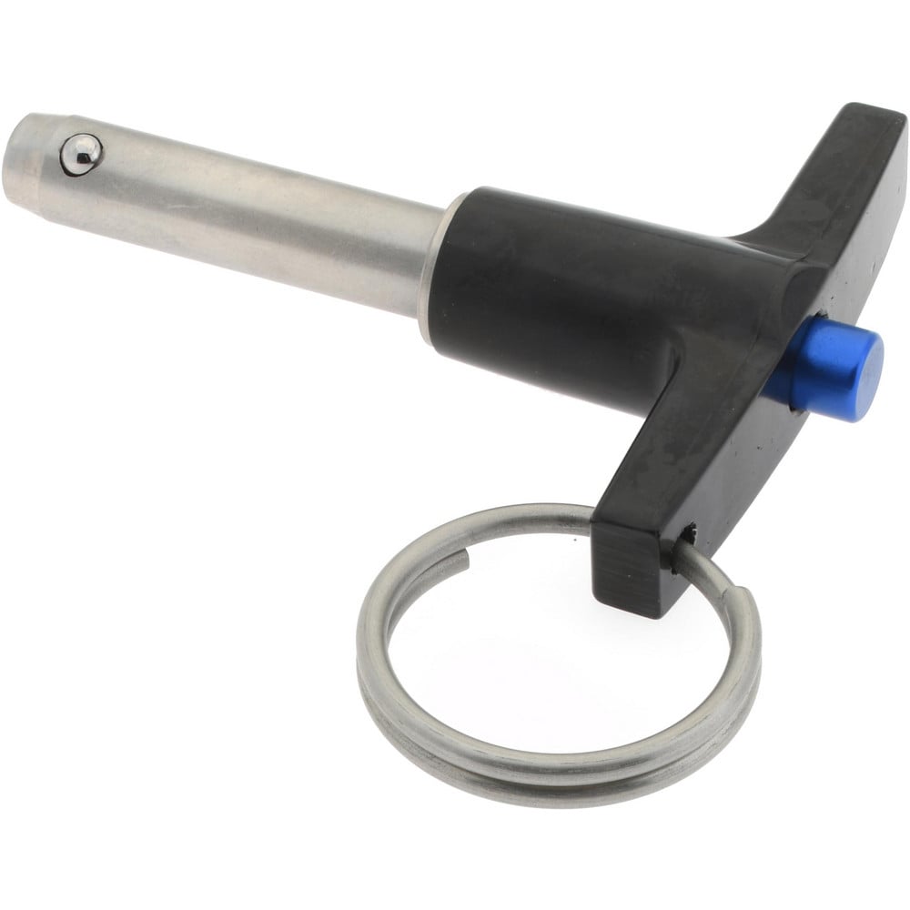 Quick-Release Pin: T-Handle, 5/16" Pin Dia, 1" Usable Length
