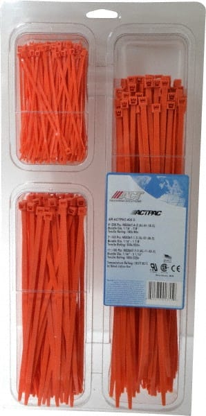 4 to 11 Inch Range, Orange Cable Ties