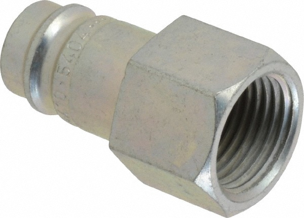 Pneumatic Hose Coupling: 3/8" Thread, 3/8" Body Dia, High Flow Interchange