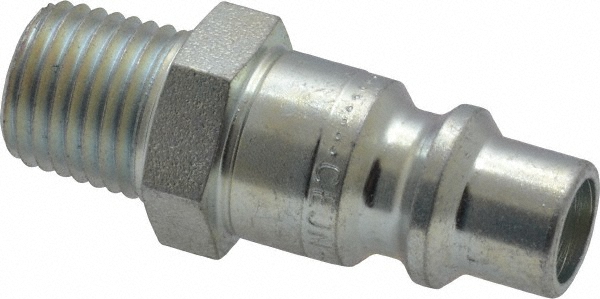 Pneumatic Hose Coupling: 1/4" Thread, 3/8" Body Dia, Industrial Interchange
