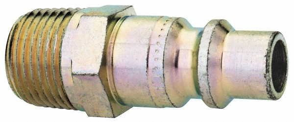 Pneumatic Hose Coupling: 3/8" Thread, 3/8" Body Dia, Industrial Interchange
