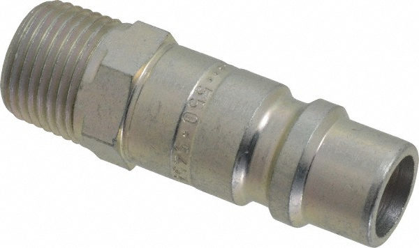 Pneumatic Hose Coupling: 3/8" Thread, 1/2" Body Dia, Industrial Interchange