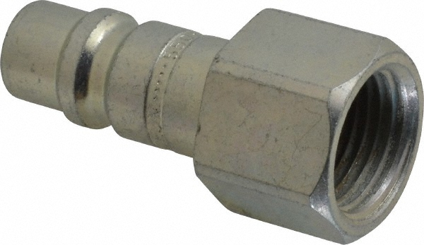Pneumatic Hose Coupling: 1/2" Thread, 1/2" Body Dia, Industrial Interchange