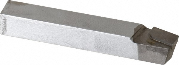 Single Point Tool Bit: 7/16'' Shank Width, 7/16'' Shank Height, C2 Solid Carbide Tipped, RH, BR, Lead Angle Turning