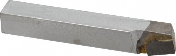 Single Point Tool Bit: 7/16'' Shank Width, 7/16'' Shank Height, C2 Solid Carbide Tipped, LH, BL, Lead Angle Turning