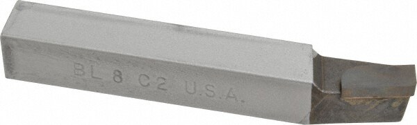 Single Point Tool Bit: 1/2'' Shank Width, 1/2'' Shank Height, C2 Solid Carbide Tipped, LH, BL, Lead Angle Turning